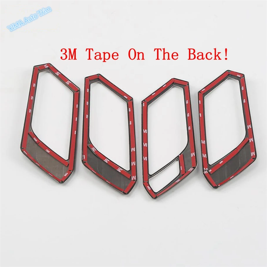 

Lapetus Silver Stainless Steel Interior Refit Kit AC Air Conditioning Panel Cover Trim For Volkswagen T-Roc T Roc 2018 - 2021