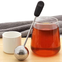 tea infuser stainless steel filter mesh reusable handle filter double faced tea firmly strainer mug teapot gadget home tools