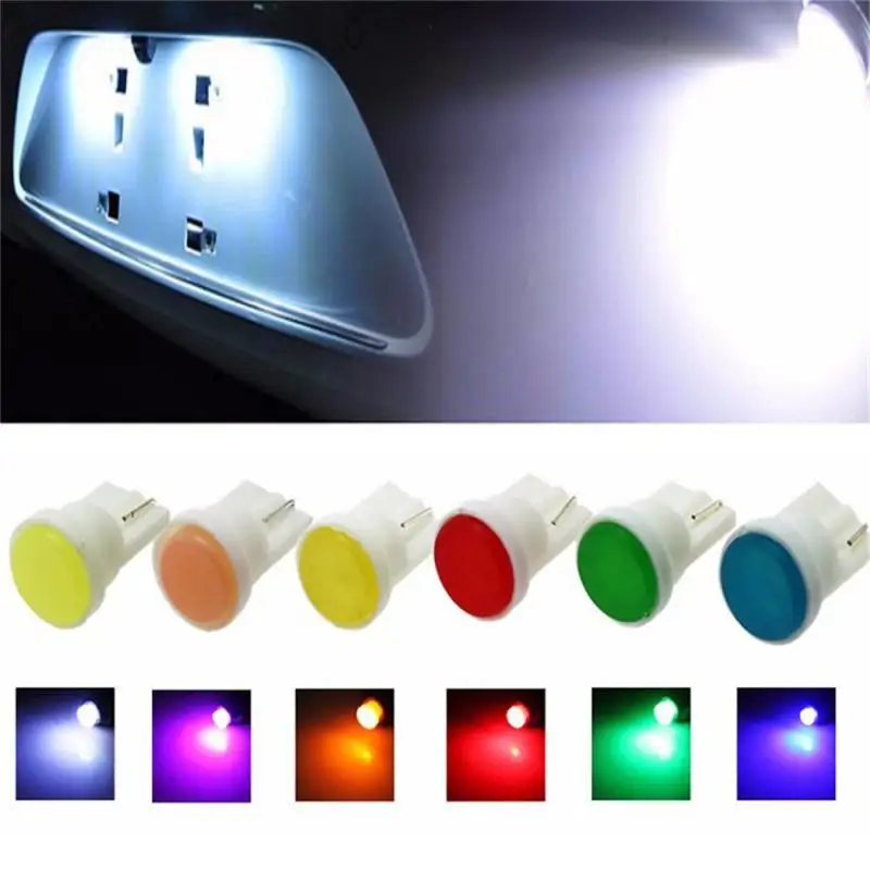 

10pcs Led T10 Light COB W5W 168 Wedge Door Instrument Side Bulb Lamp Car Signal Lamp Random Color