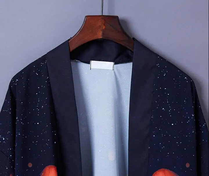 Printing Couple Coat Kimono Spring Autumn Cloak Three Quarter Sleeve Cardigan Yukata Woman Man Loose Thin Outer Garment | Тематическая