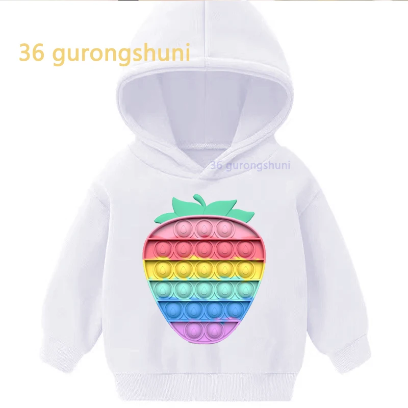 

Детская зимняя толстовка с капюшоном и принтом яблок