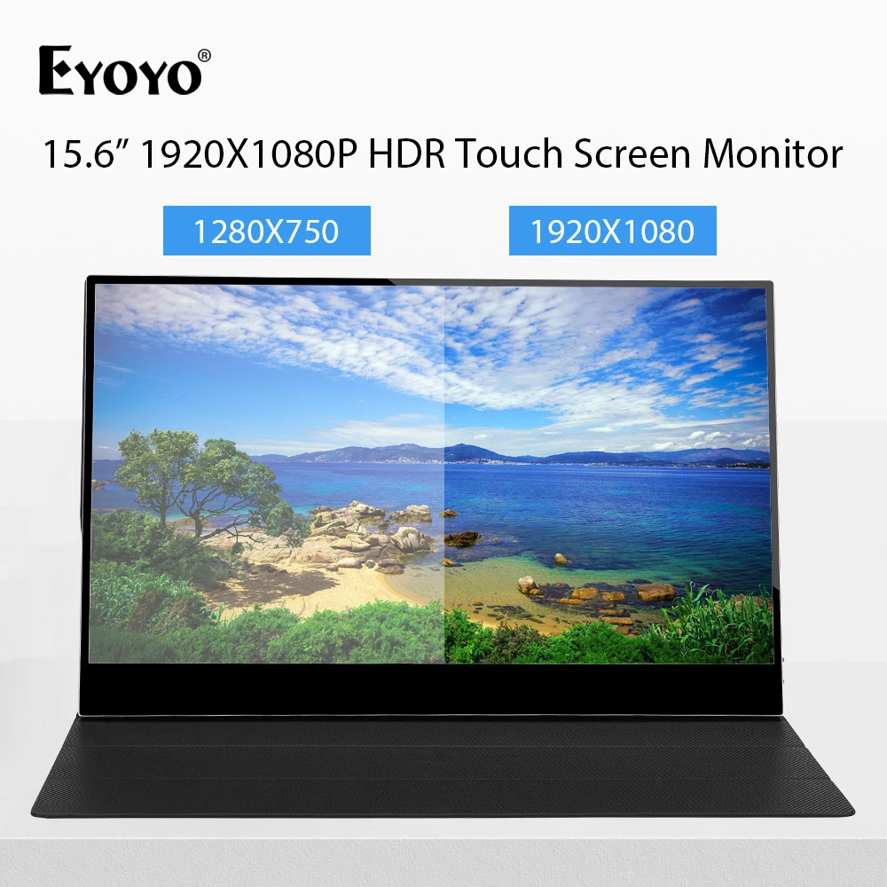 Eyoyo EM15F 15," портативный HDMI ЖК сенсорный экран игровой монитор ips 1920x1080 HDR Тип USB C Дисплей HDR для телефона ПК Xbox one