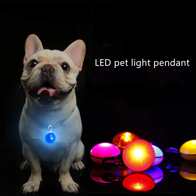 

LED Flashlight Dog Cat Collar Glowing tag Pendant Night Safety Pet Leads Necklace Luminous Bright Decoration Collars For Dogs
