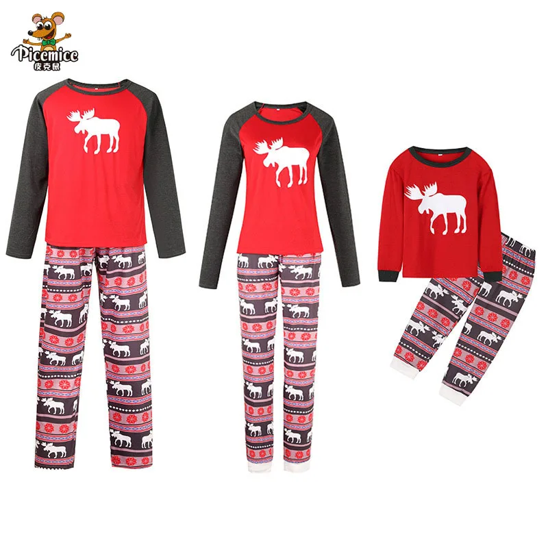 Семейный образ 2021 Рождественская одежда для сна мамы папы ребенка семейные