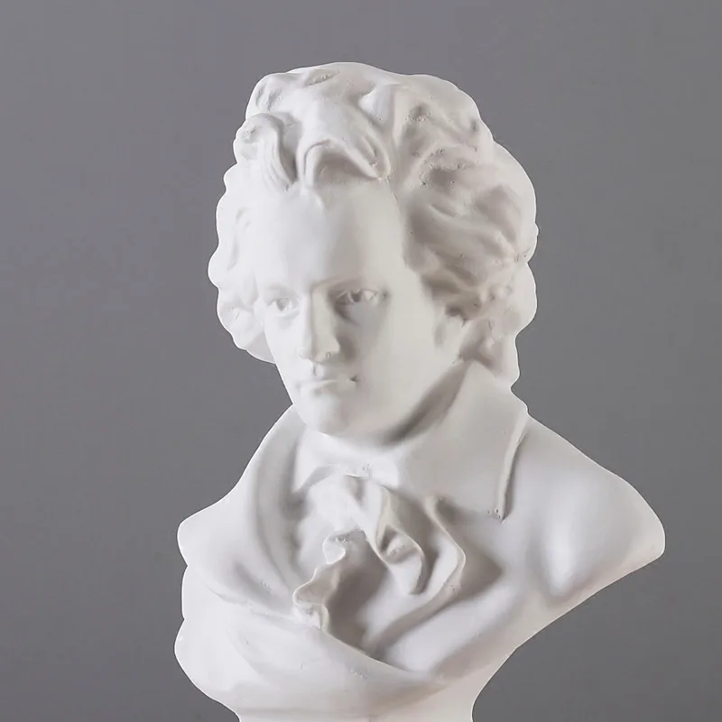 Бюст-статуя людей ван Бетховен из классической смолы в западном стиле ручная