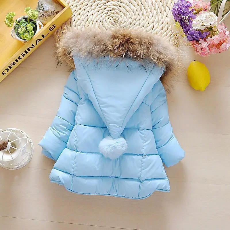

1-year-old baby girl's cotton padded jacket with cotton padded jacket for 2-year-old boys and girls in winter