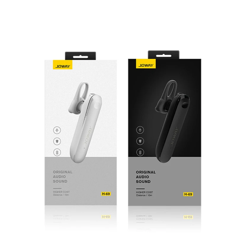 Оригинальные беспроводные наушники JOWAY H69, Bluetooth наушники, бизнес гарнитура, ушные крючки с микрофоном, шумоподавление, наушник