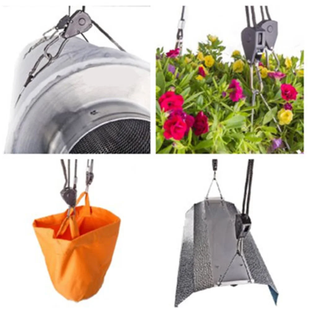 1 Пара регулируемых шкивов для подъема веревки с храповым механизмом