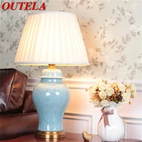 outela ceramic table light brass contemporary luxury desk lamp led for home bedside bedroom
