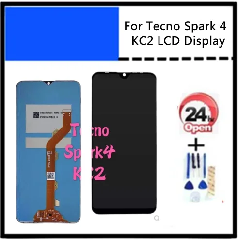 6 52 &quotдля Tecno Spark 4 KC2 ЖК-дисплей Дисплей кодирующий преобразователь сенсорного