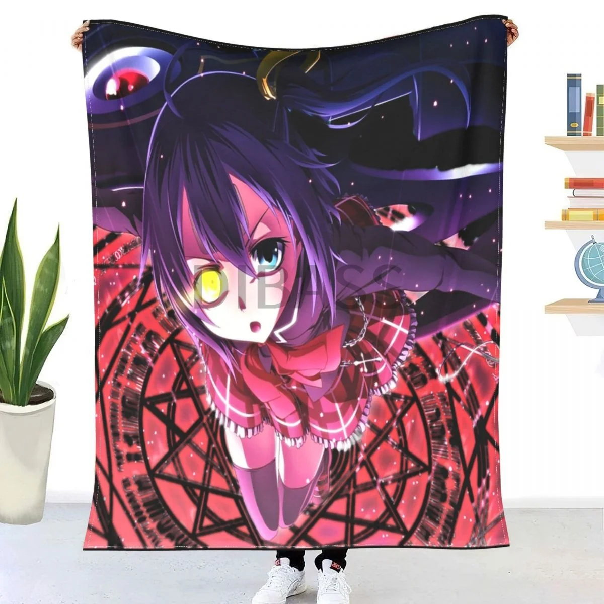 

Таканаши Рикка королева ночи-Chunibyo Demo Koi Ga Shitai! Фланелевое покрывало с 3D принтом