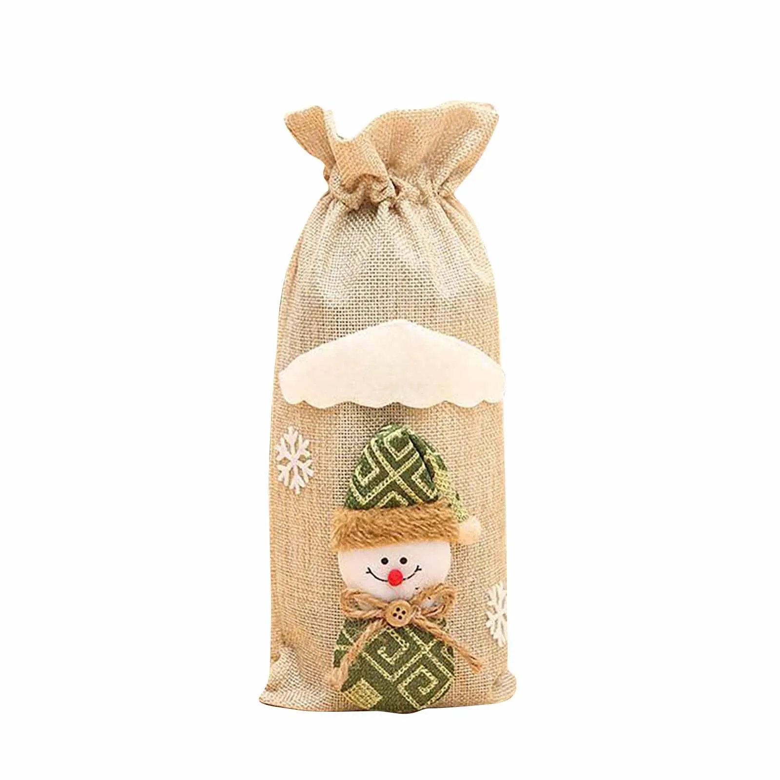 Рождественское украшение в виде бутылки Санта-Клауса мешочек для бутылок вина