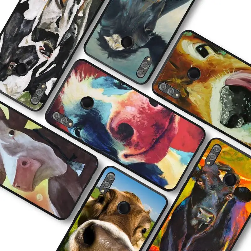 

Cow Print Phone Case For Huawei honor10Lite 10i 20 8x 10 Funda for Honor9lite 9xpro Back Coque