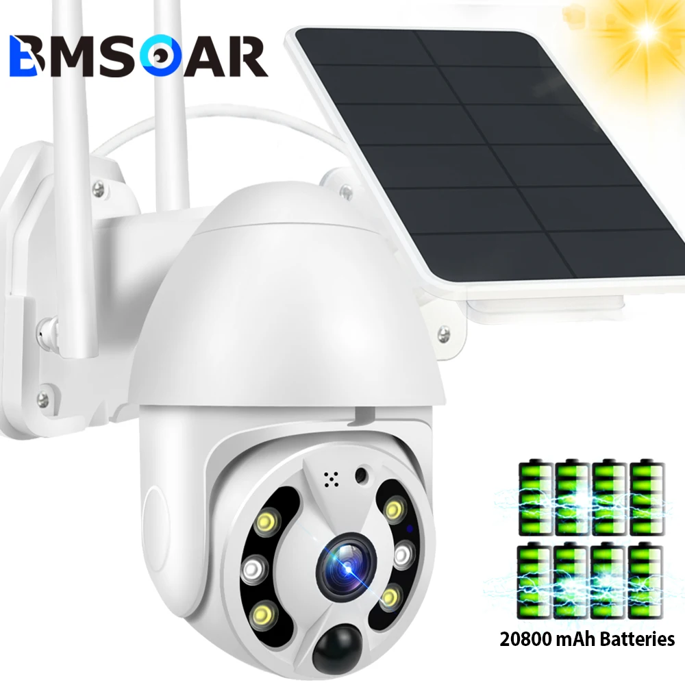 Outdoor IP Camera Solar WiFi Wireless Security PTZ 1080P HD Starlight Night Vision Battery Powered Surveillance | Безопасность и