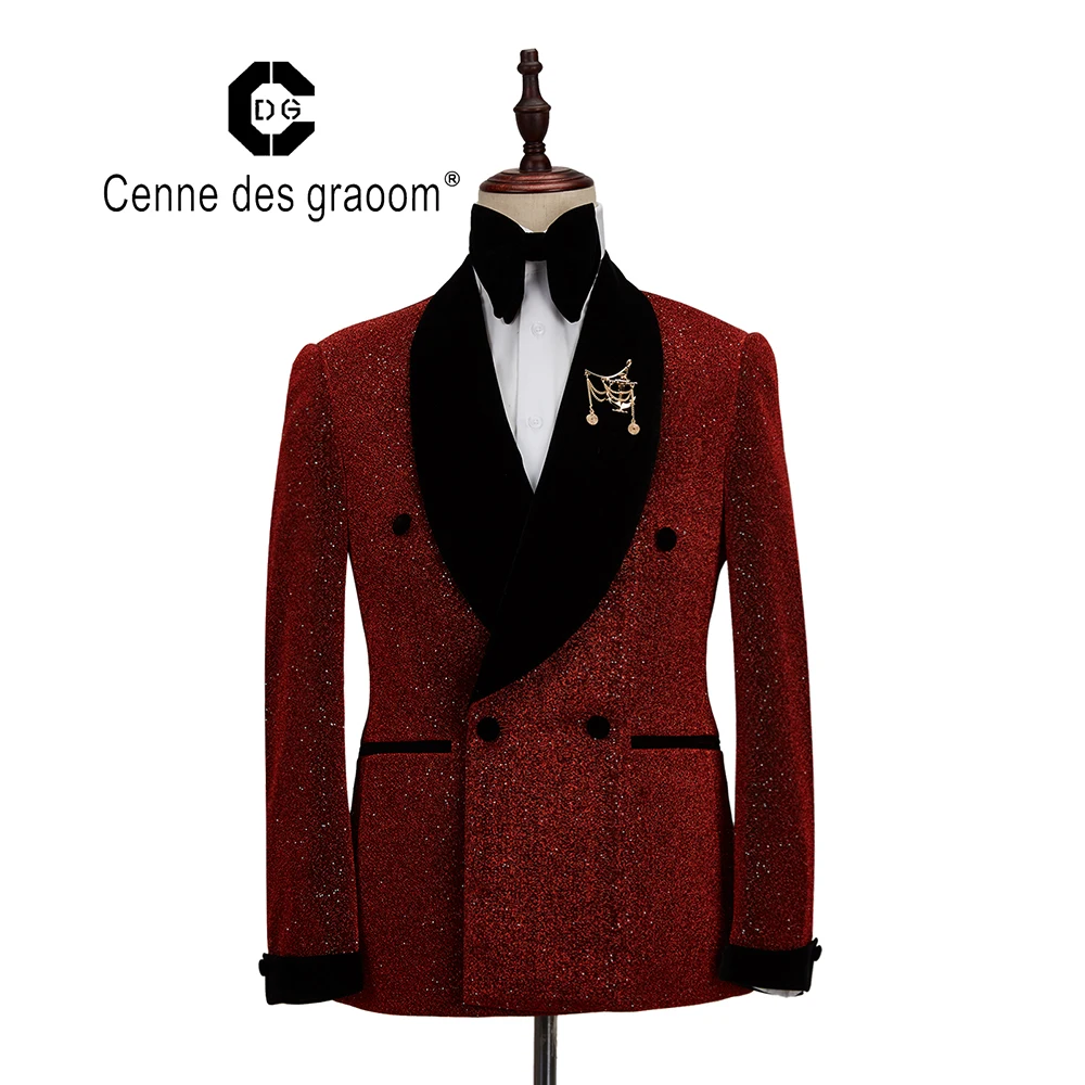 Cenne Des Graoom новый мужской костюм смокинг 2 шт. двубортная шаль отворот Свадебная