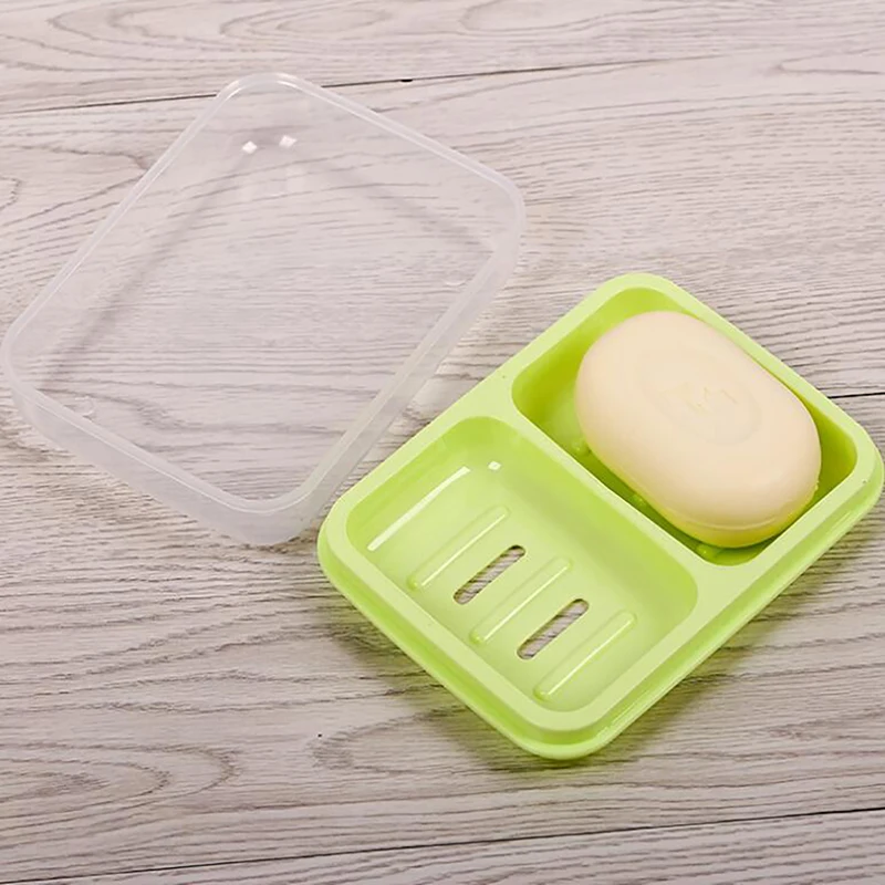 1 шт. герметичный дизайн мыльницы коробка портативная двухъярусная