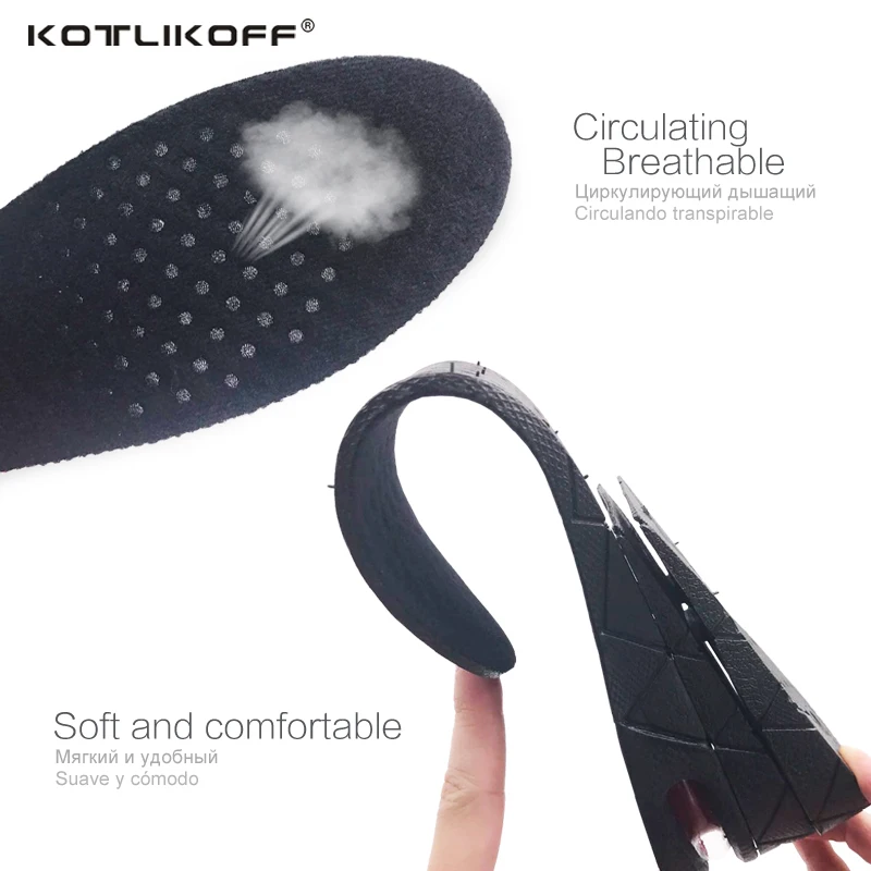 Invisible Height Increase Insole 3/4.5/5/7/9cm Adjustable Height Lift Cushion Shoe Heel Insert Taller Support Absorbant Foot Pad