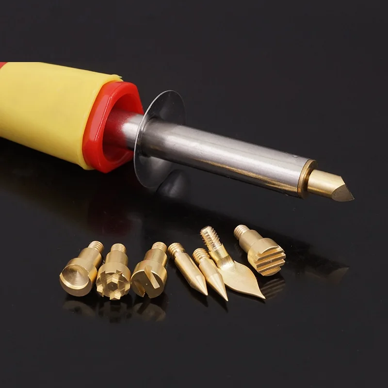 1 комплект Новый DIY кожа Электрический паровой утюг с 21 шт. головки сжигания кисть