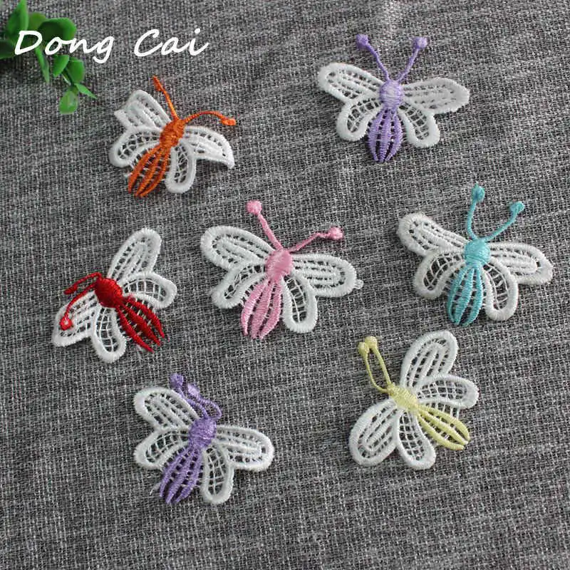 5 шт. нашивки в виде бабочек для шитья одежды вышивки на занавесках Милая