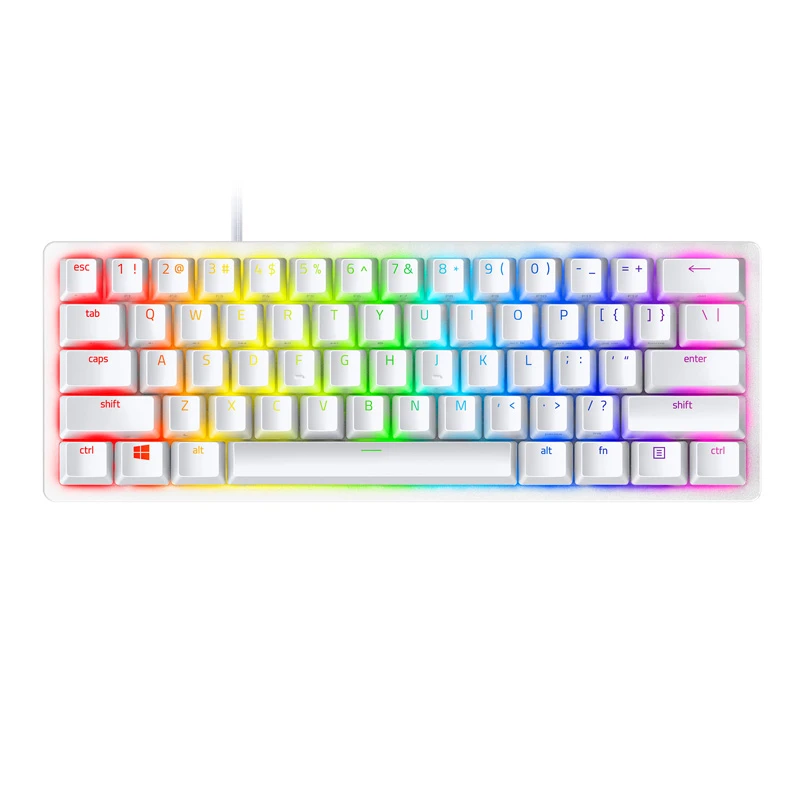 

For Razer Huntsman Mini Gaming Mechanical Keyboard Clicky Optical/Linear Switch 61 Keys Wired RGB Keyboard for PC Gamer Balck/Si
