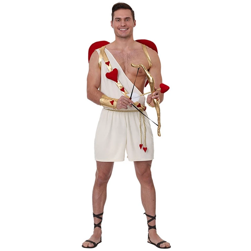 Мужской костюм Купидон для взрослых нарядное платье с надписью Love God костюмы
