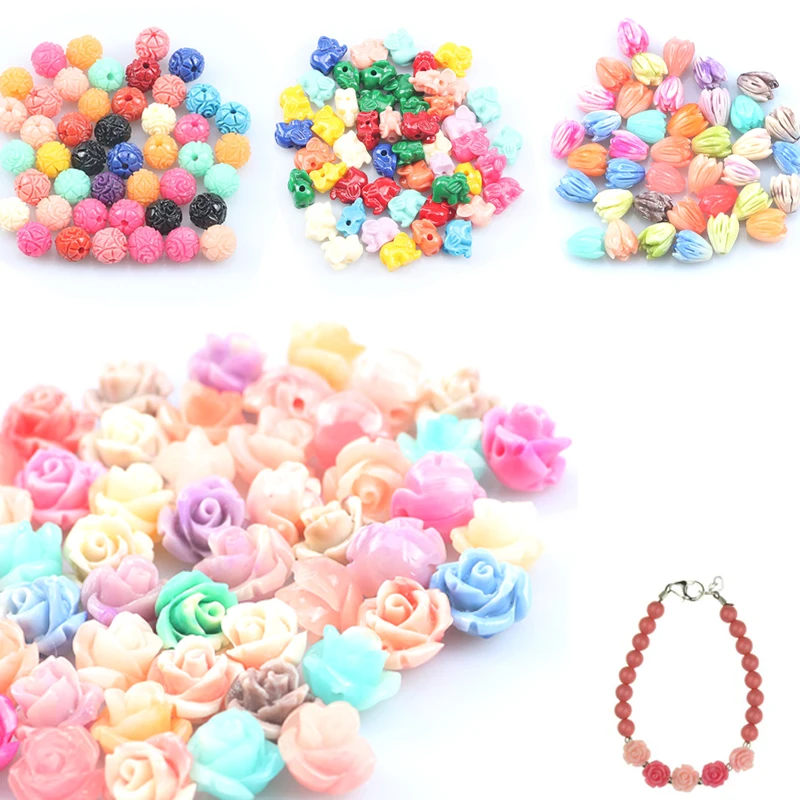 20 шт. бусины из розового кораллового камня для изготовления ювелирных