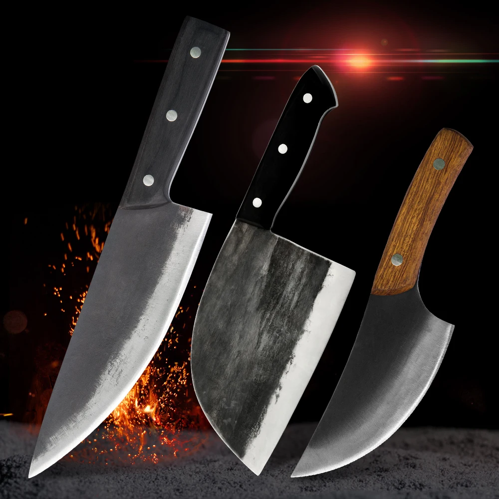 Набор ножей шеф-повара ручной работы из высокоуглеродистой стали | Дом и сад