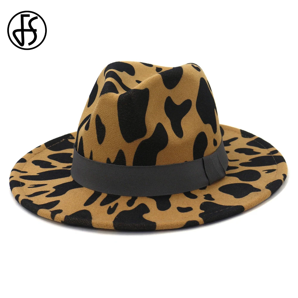 

FS осенне-зимняя мужская и женская новая шерстяная фетровая шляпа серого и черного цвета с квадратным узлом и широкими полями в стиле джаз