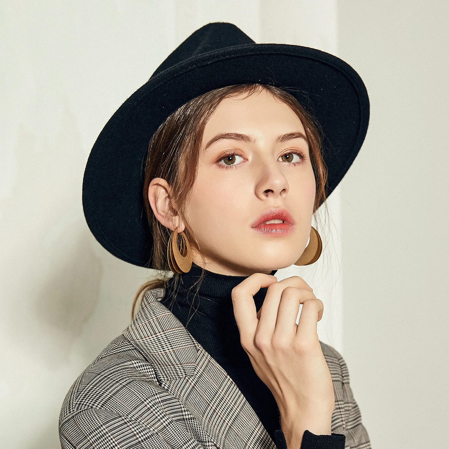 Осенне-зимняя шерстяная шляпа Flet для мужчин и женщин европейская федоральная