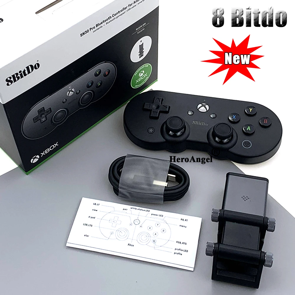 

8BitDo SN30 Pro Wireless Bluetooth Game Controller Gamepad for Xbox Cloud Gaming on -Android includes Phone Holder Clip Android