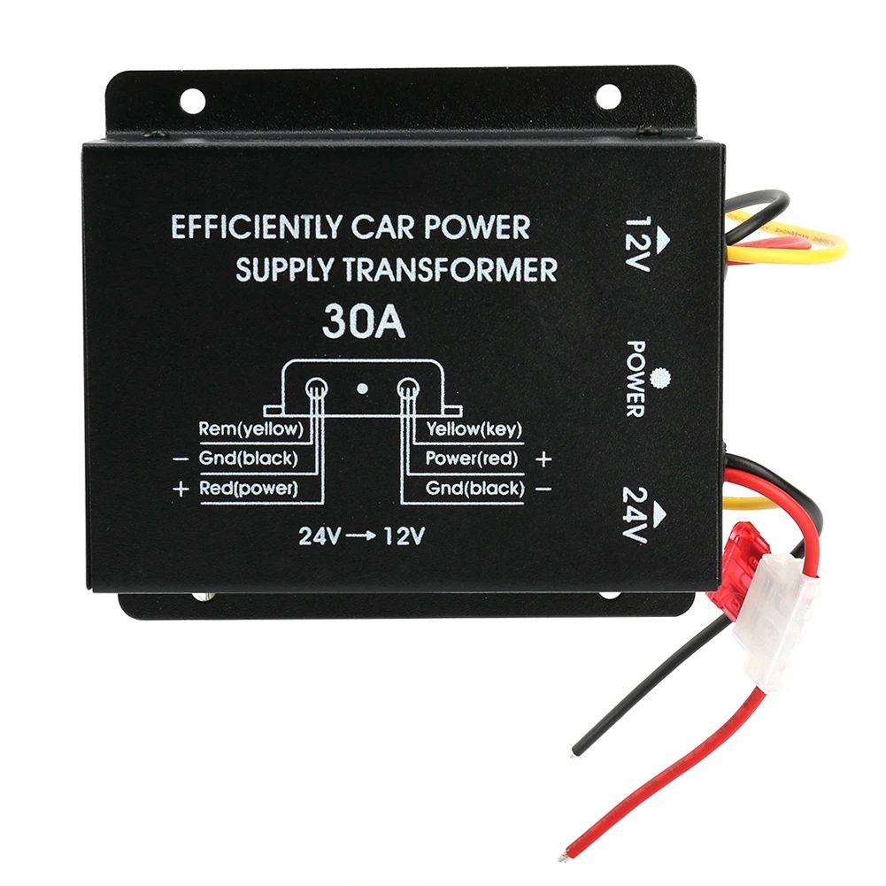 DC 24V до 12V 30A автомобильный блок питания Трансформатор конвертер грузовик автобус