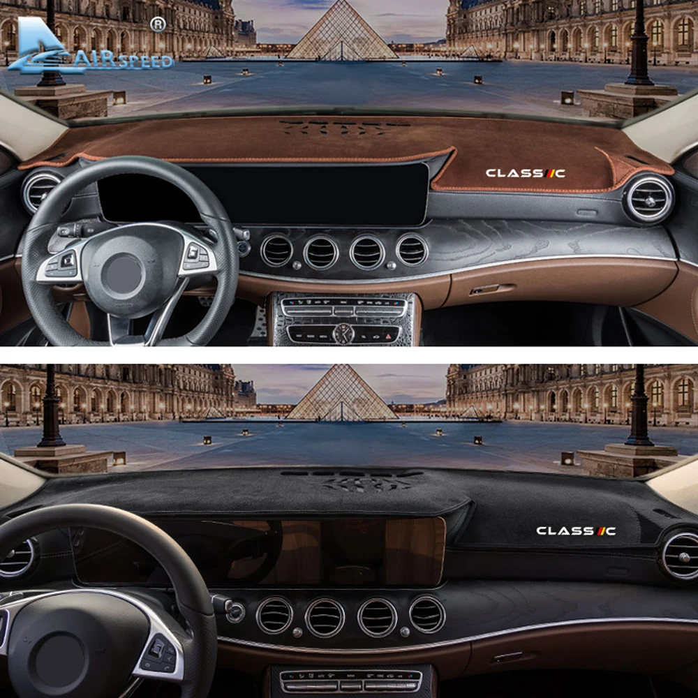 Классический фланелевый нескользящий коврик для приборной панели Mercedes Benz C E A Class