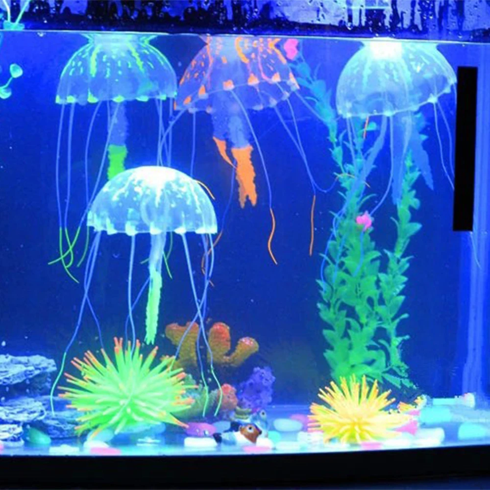 Искусственный плавающий светящийся эффект Медузы аквариумное Украшение