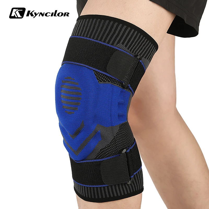 1PCS Knee Brace For Sport Knee Support Kneepad Silicone Spring Patella Protector Running Volleyball Rodilleras Joelheira