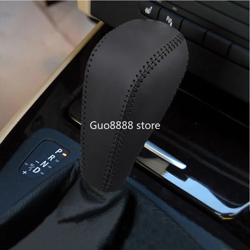 

For BMW 1 3 5 Series 118 120 325 330 525 530 E90 X3 X5 Z4 Leather Car Gear Head Shift Knob Cover Protector Sleeve Car Gear Cover