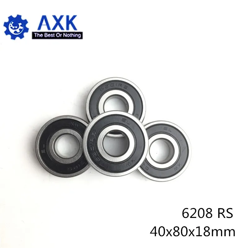 6208RS подшипник ABEC 3 (1 шт) 40x80x18 мм шайбовый с глубоким 6208 2RS упорные шариковые