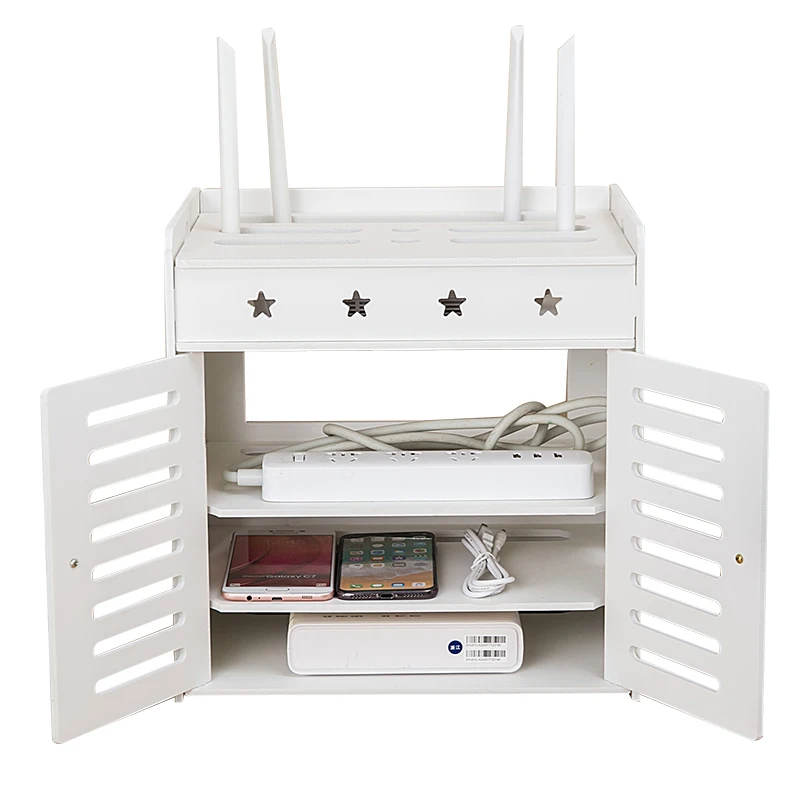 

Decoration Router Europe Shielding WIFI Living Room Cabinet Socket Cover Shelf Stacks Storage Rack TV Set-top Box