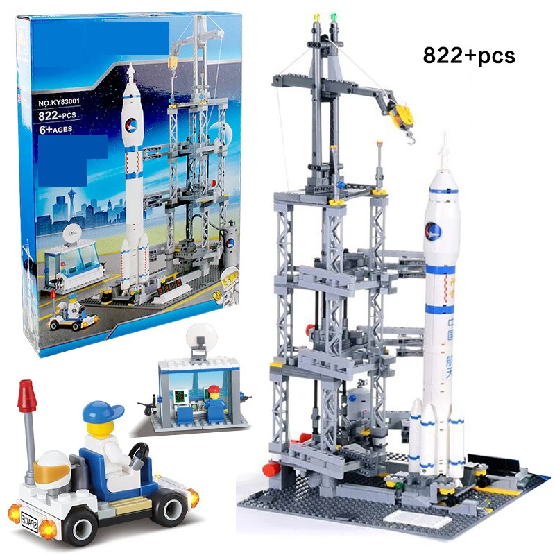 Детский конструктор космический № 9 игрушка авиационная ракета