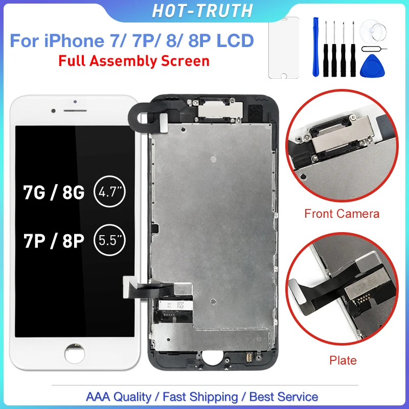 Сенсорный ЖК дисплей 3D для iPhone 7 Plus 8 8Plus с дигитайзером в сборе запасные части +