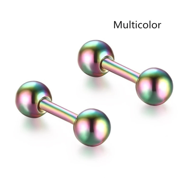 2 шт. пупка бар 4 мм Шар штанга нержавеющая сталь Daith ореха кольцо Стад Серьги