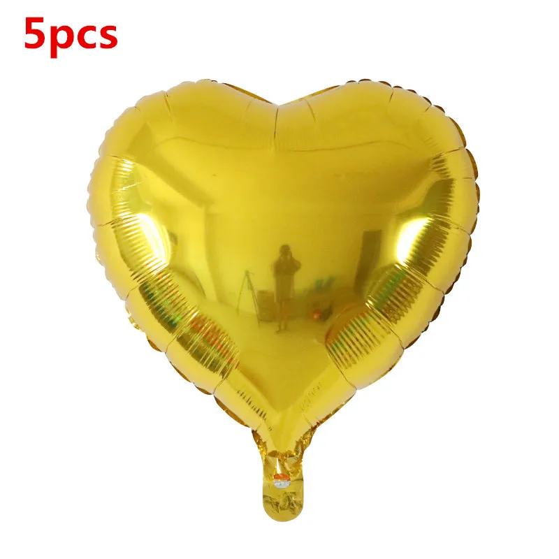 18inch gold heart 12 дюймов металлические хромированные латексные шары корона с надписью «Happy Birthday», воздушные шары со звездами на свадьбу, день рождения, Детские вечерние украшения - Цвет: 18inch gold heart