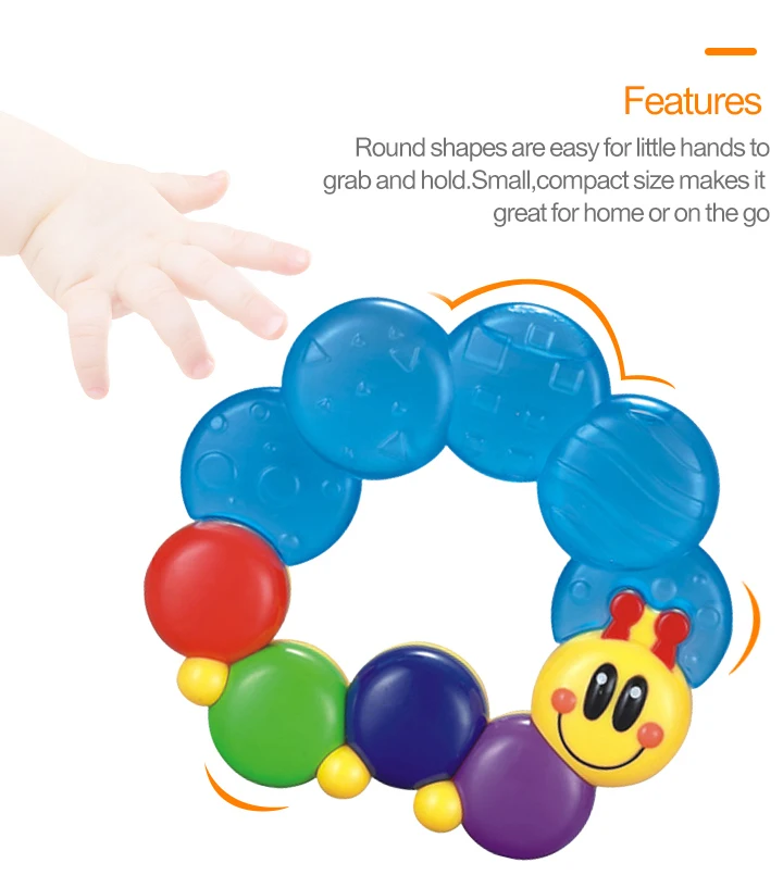 HOLA TOYS 306D детский первый успокаивающий Прорезыватель для зубов, Детские Силиконовые сглаживающие прорезыватели, игрушки для детей, подарок