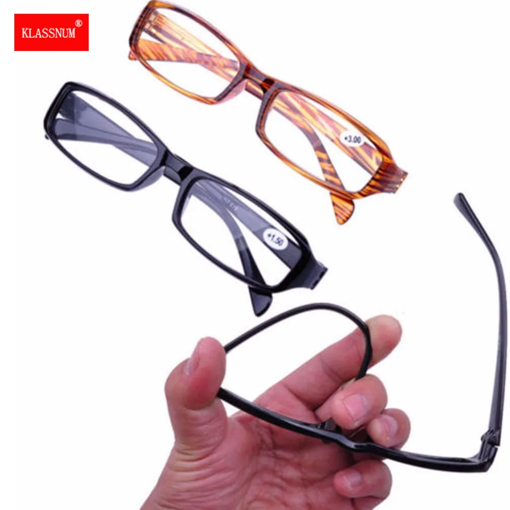 Очки для чтения полимерные мужчин и женщин однотонные ультралегкие
