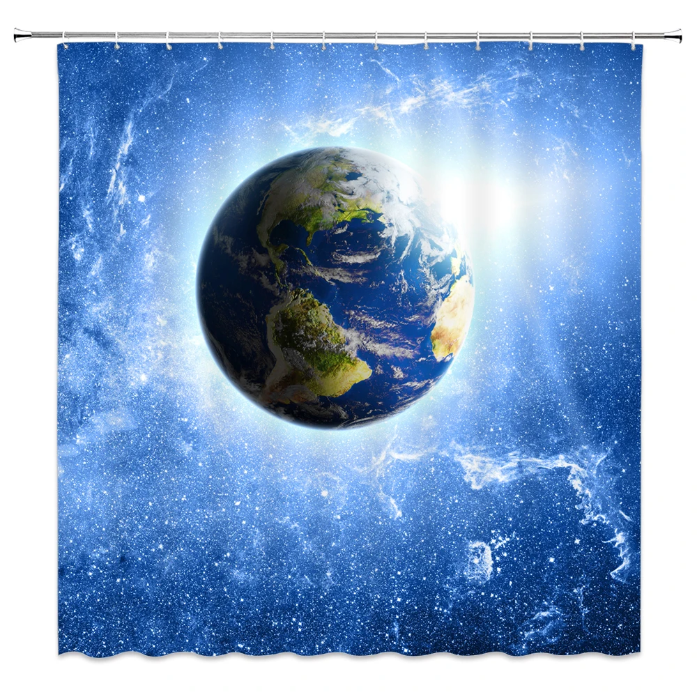

Cool Shining Stars Space Universe Customize Design Bath Waterproof Shower Curtain Bathroom Curtains