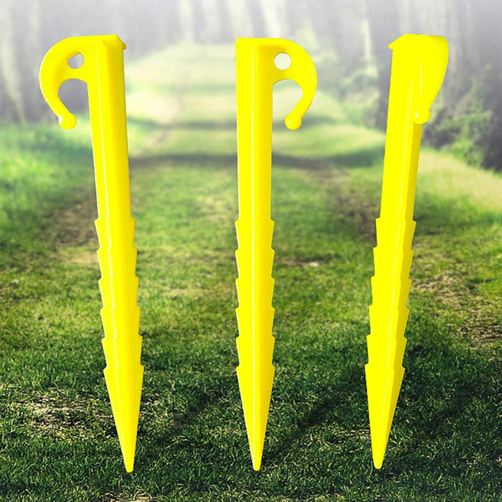 12 шт. инструменты для кемпинга Пластик колышки палатки прочных ногтей песка