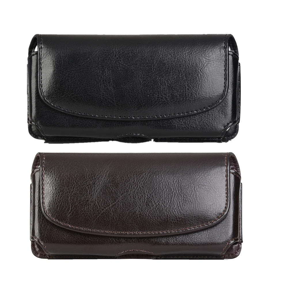 Универсальный Вертикальный чехол из натуральной кожи с зажимом для ремня кобура
