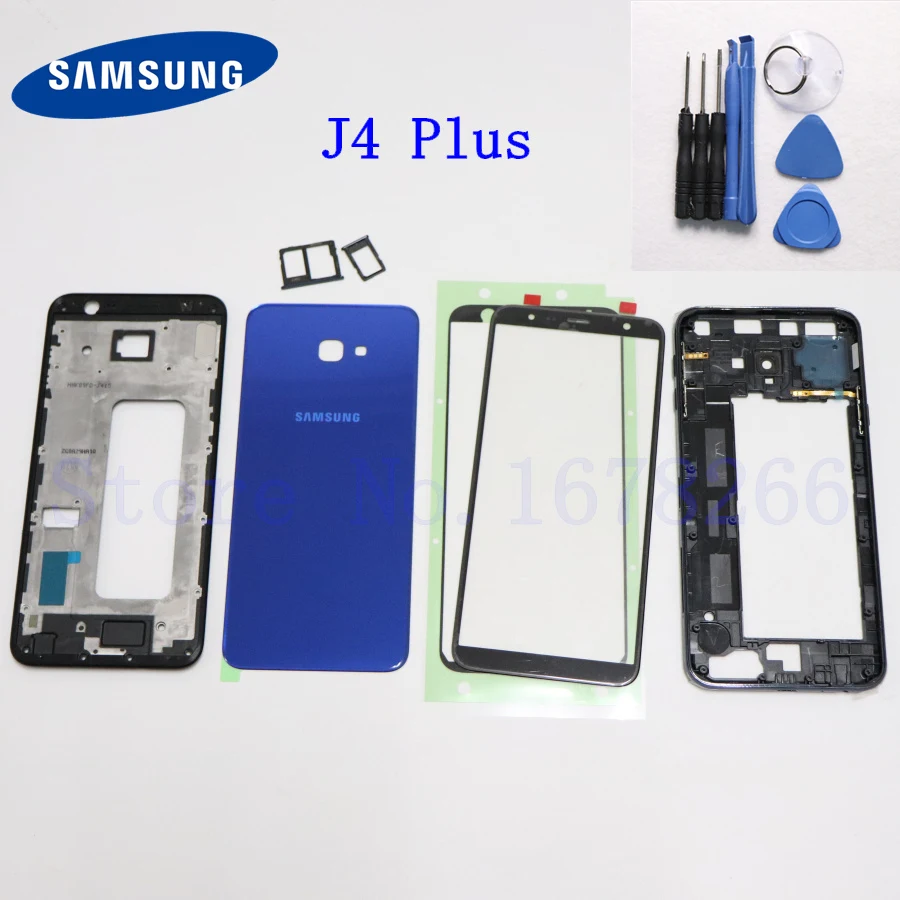 Полнокорпусный чехол для ЖК панели SAMSUNG Galaxy J4 plus 2018 + J415 J415F средняя Рамка передняя