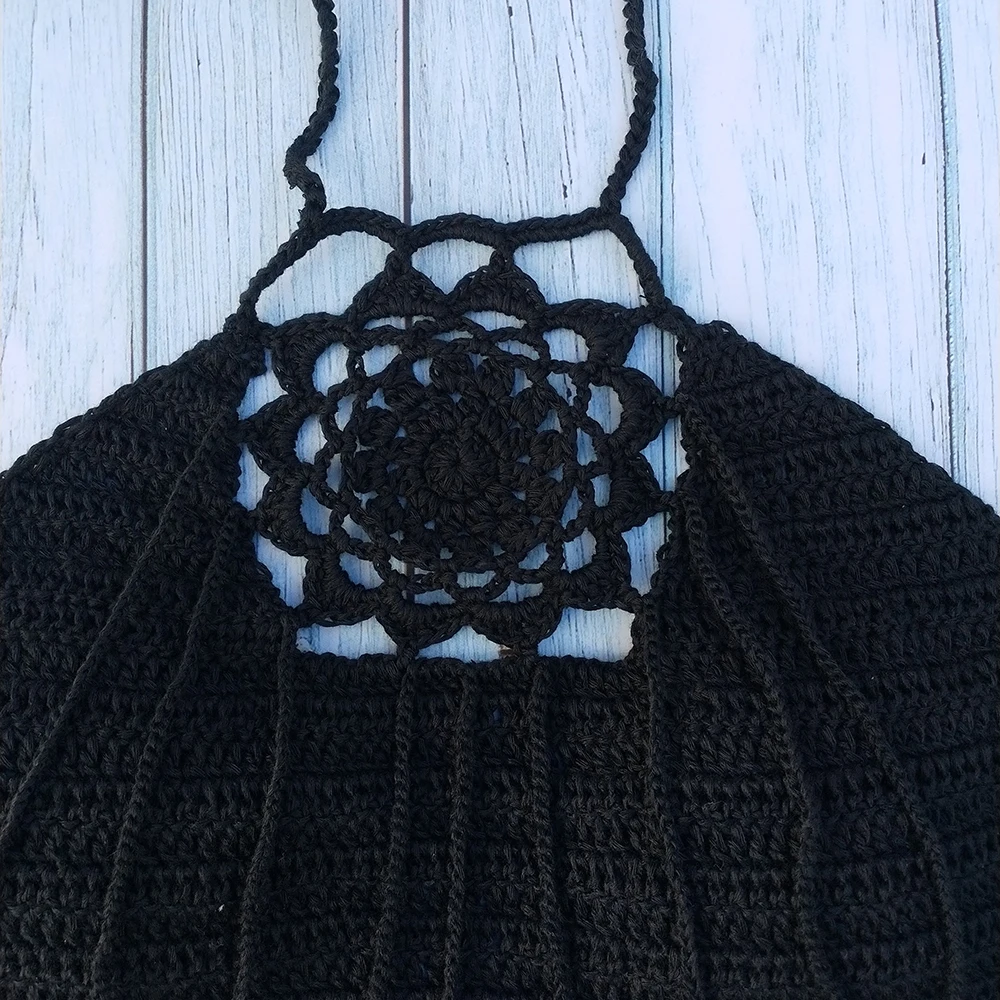 Сексуальный женский бикини с кисточками Топ Белый Boho пляжный купальник бахрома вязаная крючком бикини бюстгальтер Холтер Лифчики майка Купальник Горячая Распродажа