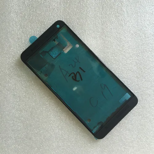 Черный Чехол для задней крышки батарейного отсека для htc One M7 с одной sim-картой, чехол s с передней рамкой в сборе - Цвет: Черный