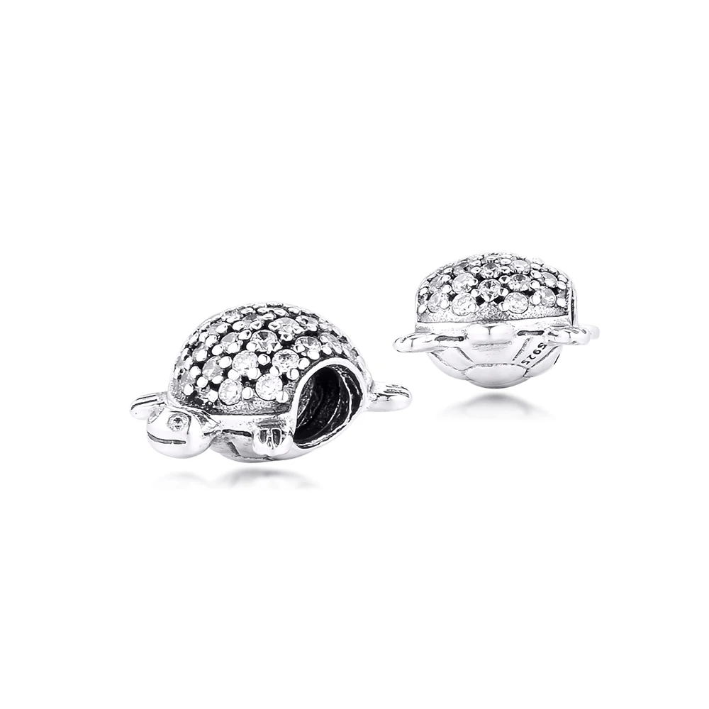 

Fits for Charms bracelets Turtle Beads 100% Authentic 925 Sterling Silver fine Jewelry Free Shipping